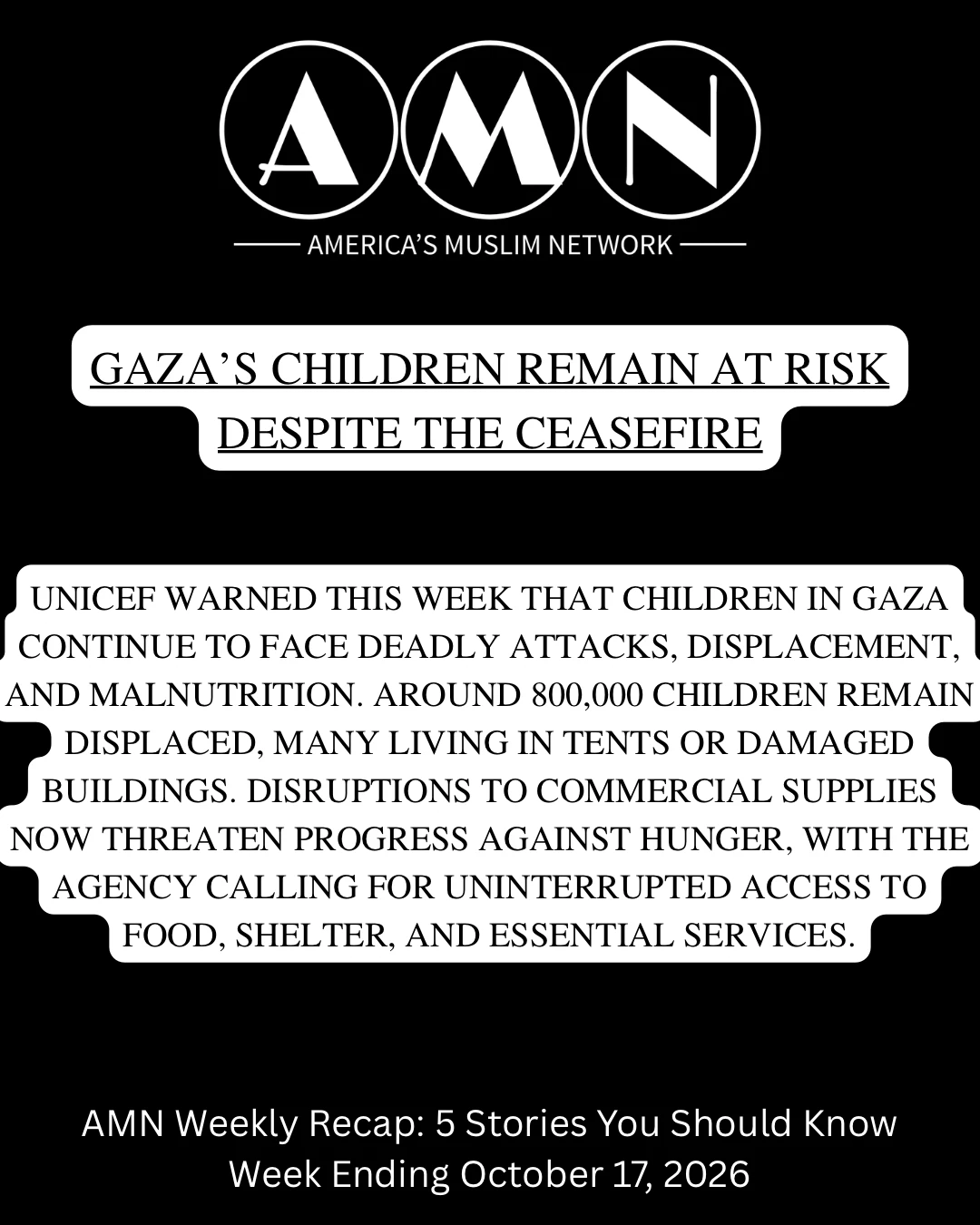 Gaza’s Children Remain at Risk Despite the Ceasefire