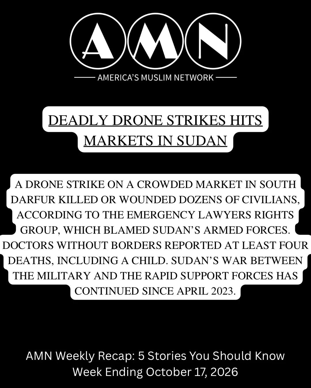 Deadly Drone Strikes Hit Markets in Sudan